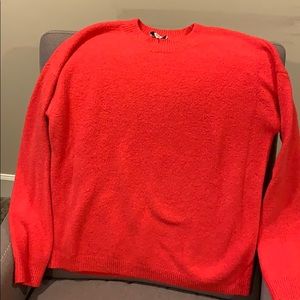 Red orange thick sweater